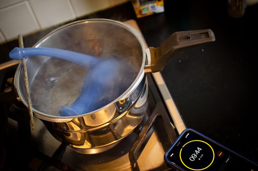 Nosebuddy neti pot in boiling water