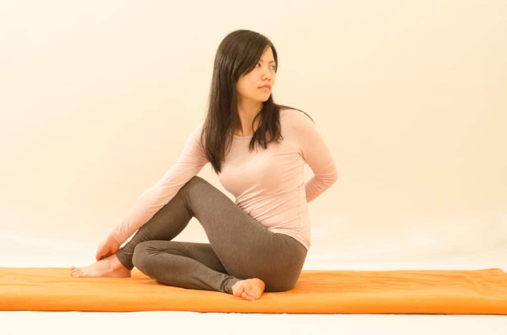 Matsyendrasana - yoga pose from the short classical programme