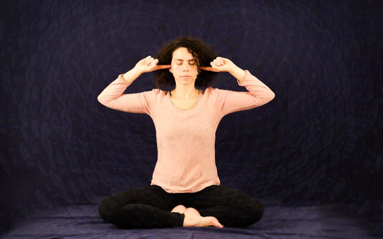 Bhramarai pranayama, the vibrating breathing exercise of hatha yoga.