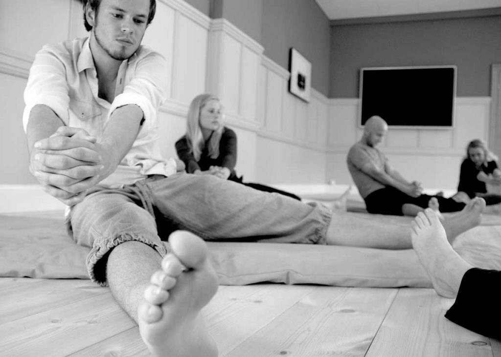 Churning the mill. Another typical physical satyananda yoga exercise.