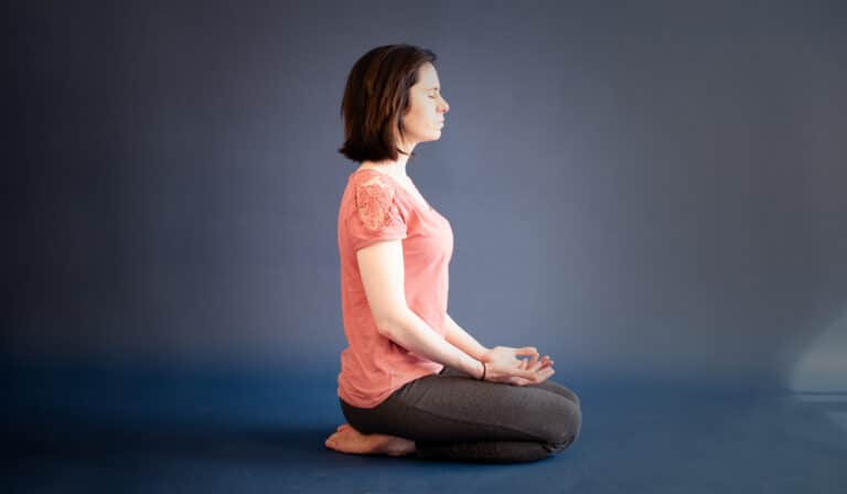 Meditation in the diamond pose