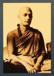 Image of Swami Satyananda Saraswati in the yoga room in Haa.